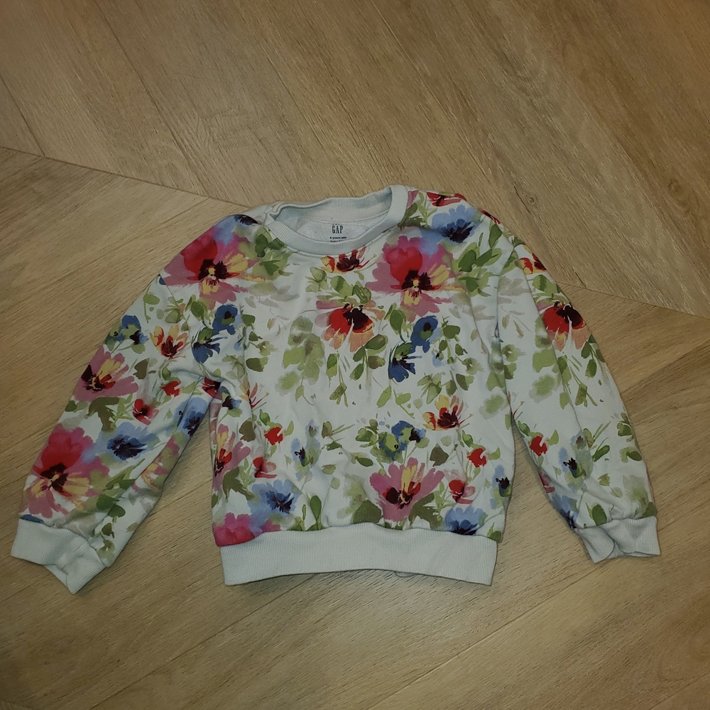 GAP Toddler Floral & Beige Sweatshirt - 4T